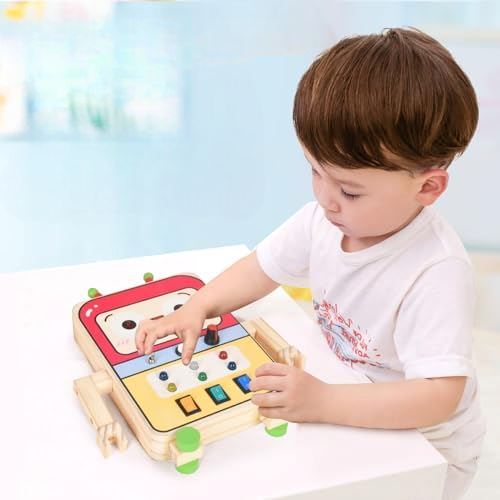 Tableau Montessori - BusyBoardCircuit™ - Robot - Mon Bébé s'Éveille