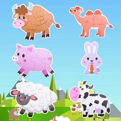 Puzzle Montessori - BabyPuzzle™ - Bétail - Mon Bébé s'Éveille
