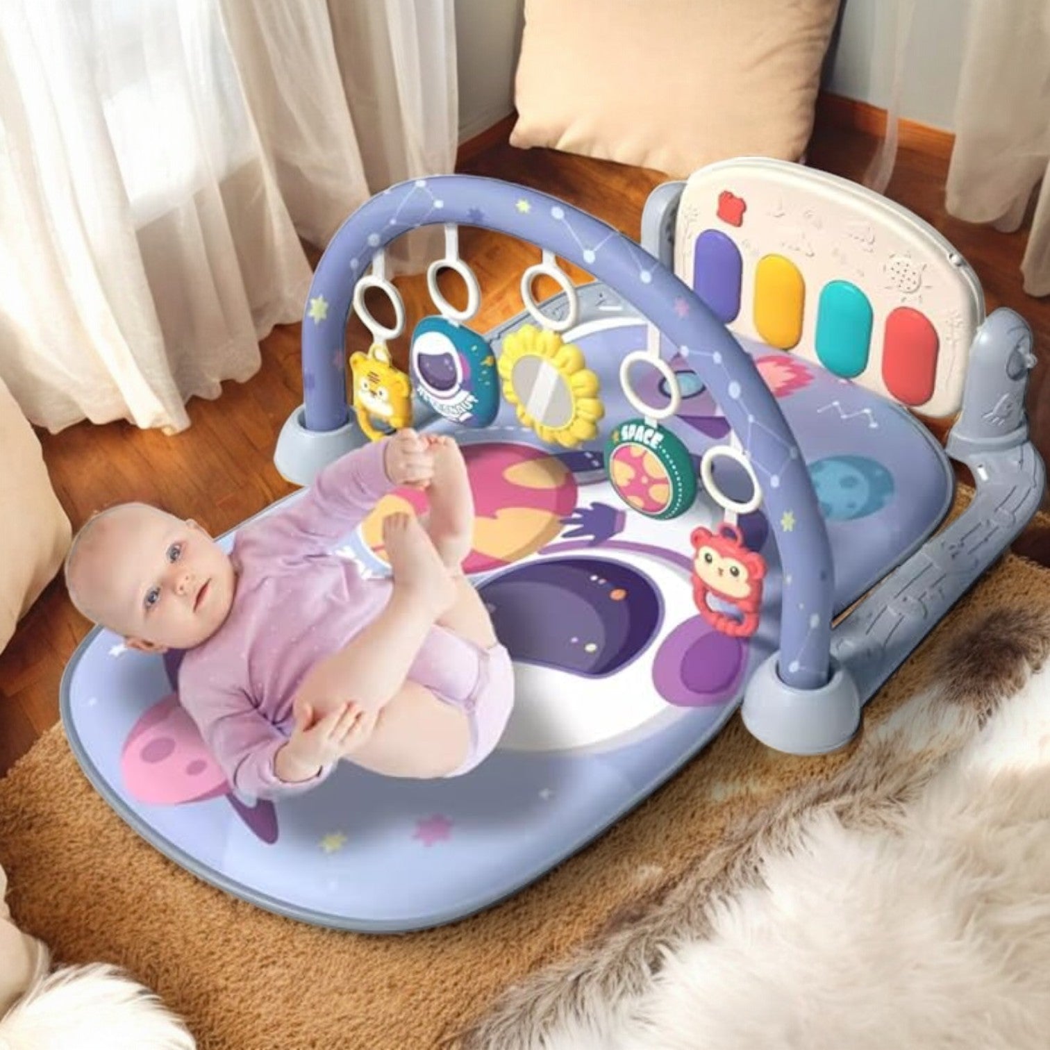 Tapis d’Éveil - KiddoMat™ - Voyage Galactique - Mon Bébé s'Éveille