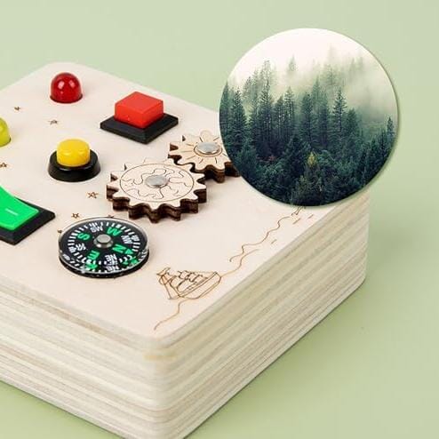 Tableau Montessori - BusyBoardCircuit™ - Boussole - Mon Bébé s'Éveille