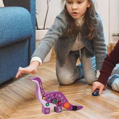 Tableau Montessori - BusyBoardCircuit™ - Brachiosaure - Mon Bébé s'Éveille