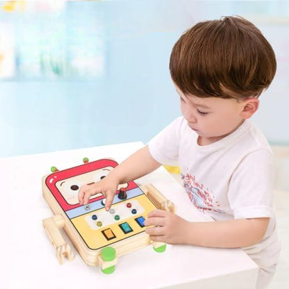 Tableau Montessori - BusyBoardCircuit™ - Robot - Mon Bébé s'Éveille