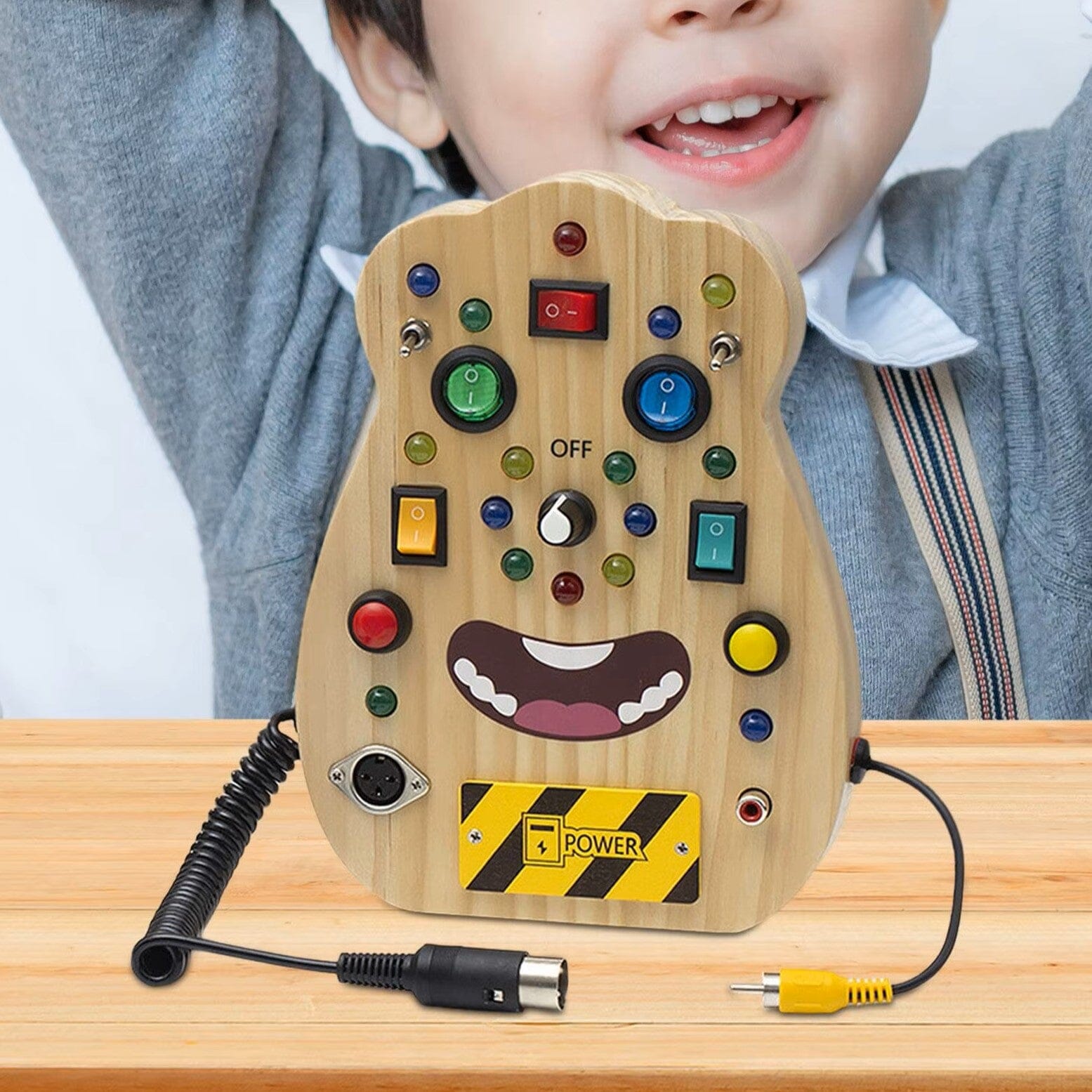 Tableau Montessori - BusyBoardCircuit™ - Visage - Mon Bébé s'Éveille