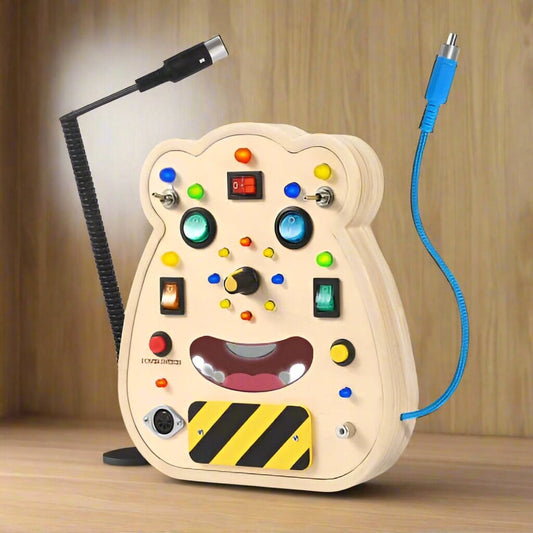 Tableau Montessori - BusyBoardCircuit™ - Visage - Mon Bébé s'Éveille