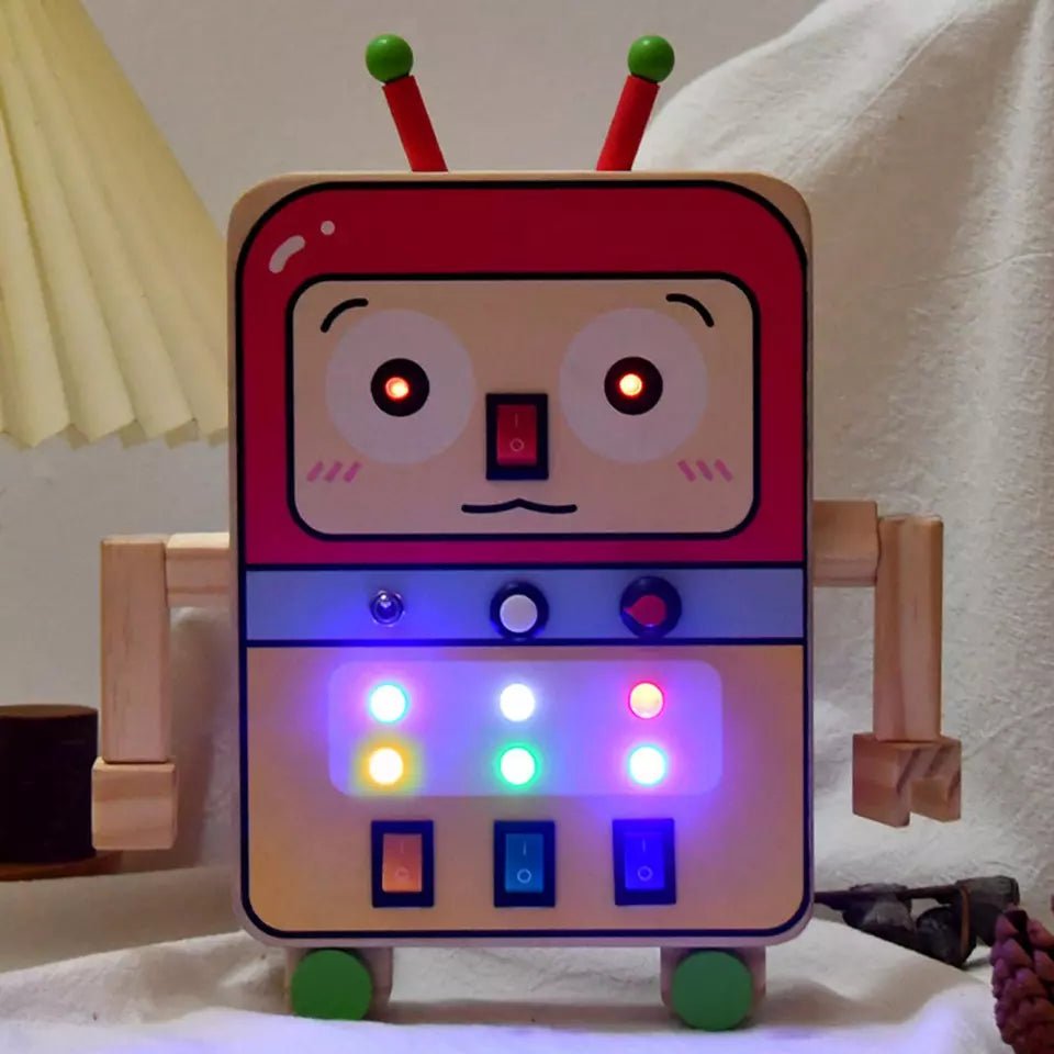 Tableau Montessori - BusyBoardCircuit™ - Robot - Mon Bébé s'Éveille
